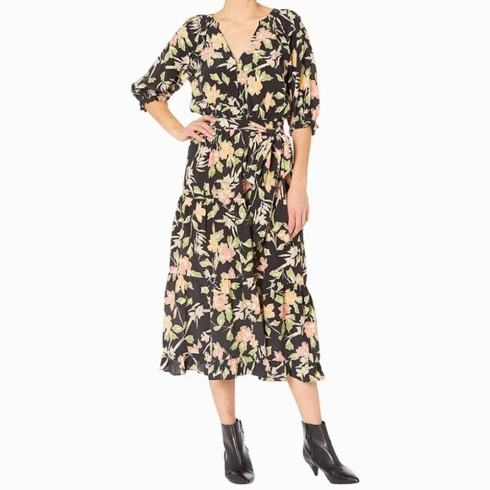 Yumi Kim Floral Short Sleeve Dress Size S Small